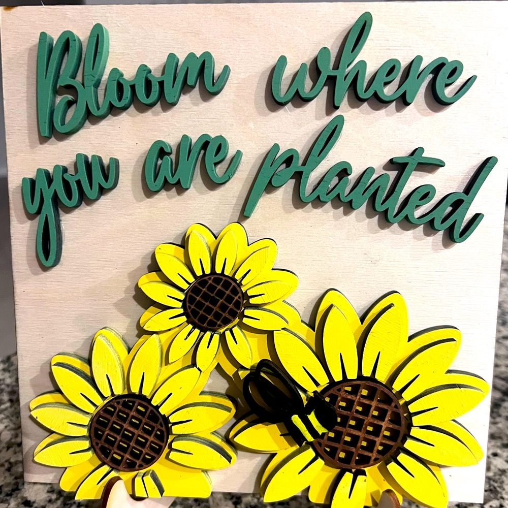 Floral Sign with stand